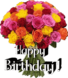 Mensajes Inglés Happy Birthday Floral 016 