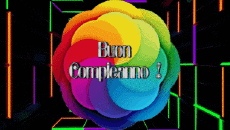 Messages Italian Buon Compleanno Astratto - Geometrico Animated Background 001 