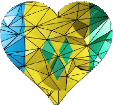 Drapeaux Amériques Saint Vincent et les Grenadines Coeur 