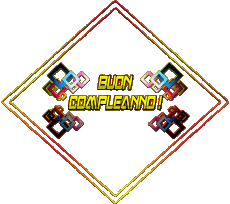 Messages Italian Buon Compleanno Astratto - Geometrico Transparent Background 003 