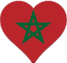 Banderas África Marruecos Corazón 