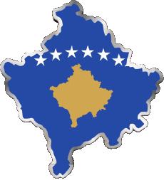 Drapeaux Europe Kosovo Carte 