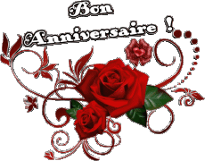 Mensajes Francés Bon Anniversaire Floral Fondo transparente 004 