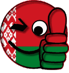 Fahnen Europa Weißrussland Smiley - OK 