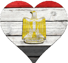 Banderas África Egipto Corazón 