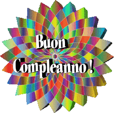 Mensajes Italiano Buon Compleanno Astratto - Geometrico 022 
