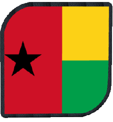 Flags Africa Guinea Bissau Square 