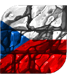 Bandiere Europa Repubblica Ceca Quadrato 