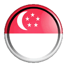 Fahnen Asien Singapur Rund - Ringe 