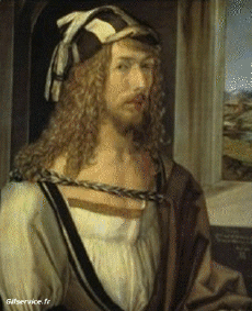 Albrecht Dürer-Humor - Fun Morphing - Parece Varias pinturas recreación de arte covid de contención desafío 1 