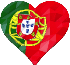 Banderas Europa Portugal Corazón 