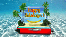 Messagi Inglese Happy Holidays Sfondo animato 002 