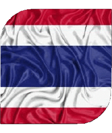 Flags Asia Thailand Square 