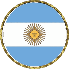 Flags America Argentina Round - Rings 