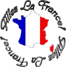 Messagi Francese Allez La France Carte - Drapeau 