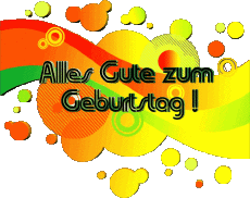 Messagi Tedesco Alles Gute zum Geburtstag Zusammenfassung - geometrisch Sfondo trasparente 009 