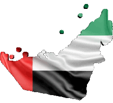 Flags Asia United Arab Emirates Map 