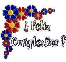 Nachrichten Spanisch Feliz Cumpleaños Floral Transparenter Hintergrund 005 