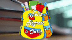 Mensajes Español Feliz Regreso a Clases Fondo animado 002 