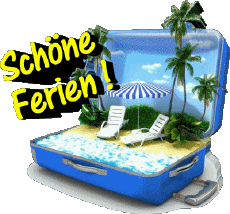 Mensajes Alemán Schöne Ferien Fondo transparente 10 