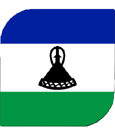 Bandiere Africa Lesotho Quadrato 