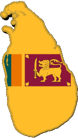 Banderas Asia Sri Lanka Mapa 