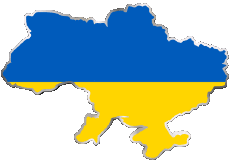 Flags Europe Ukraine Map 