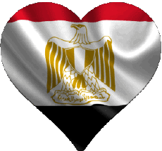 Drapeaux Afrique Egypte Coeur 