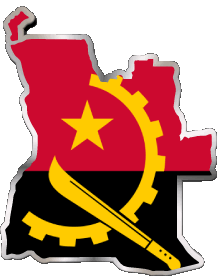 Banderas África Angola Angola 