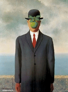 Humor - Fun Morphing - Parece Artistas pintores recreación de arte covid de contención Getty desafío - René Magritte 