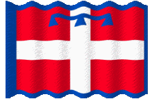 Banderas Europa Italia Piemonte Ondulación 