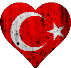 Flags Asia Turkey Heart 