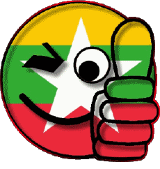 Banderas Asia Birmania Smiley - OK 