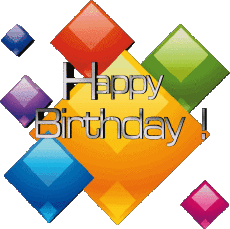 Messages Anglais Happy Birthday Abstract - Geometric 014 