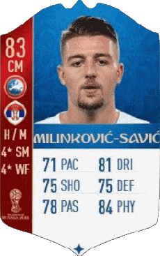 Multimedia Vídeo Juegos F I F A - Jugadores  cartas Serbia Sergej Milinkovic-Savic 