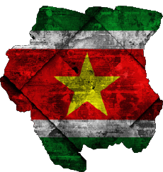 Drapeaux Amériques Suriname Carte 
