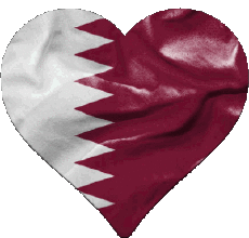 Bandiere Asia Qatar Cuore 