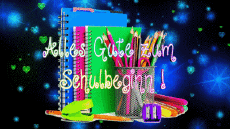 Nachrichten Deutsche Alles Gute zum Schulbeginn Animierter Hintergrund 008 