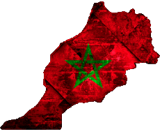 Fahnen Afrika Marokko Karte 