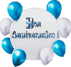 Messages Français Bon Anniversaire Ballons - Confetis 010 