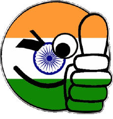 Banderas Asia India Smiley - OK 