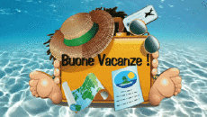 Messagi Italiano Buone Vacanze Sfondo animato 002 