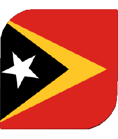 Bandiere Asia Timor Est Quadrato 