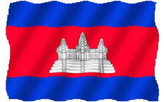 Banderas Asia Camboya Ondulación 