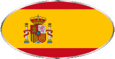 Bandiere Europa Spagna Ovale 