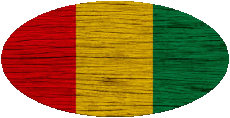 Drapeaux Afrique Guinée Ovale 01 