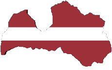 Flags Europe Latvia Map 