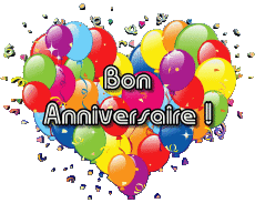 Messages French Bon Anniversaire Ballons - Confetis 001 
