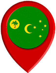 Fahnen Ozeanien Australien Cocos (Keeling) Islands Standort-Pin 