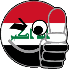 Fahnen Asien Irak Smiley - OK 